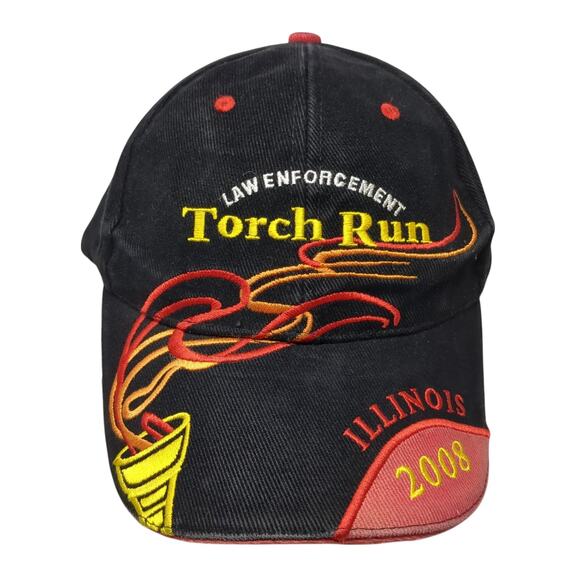 Law Enforcement Torch Run Illinois 2008 Baseball Cap Black One Size Bwm Global - Picture 1 of 10